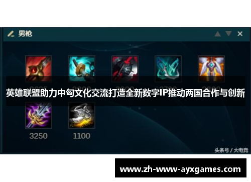 英雄联盟助力中匈文化交流打造全新数字IP推动两国合作与创新