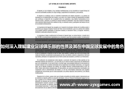 如何深入理解建业足球俱乐部的性质及其在中国足球发展中的角色