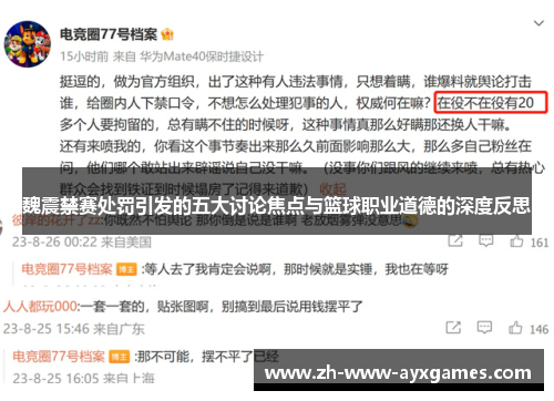 魏震禁赛处罚引发的五大讨论焦点与篮球职业道德的深度反思